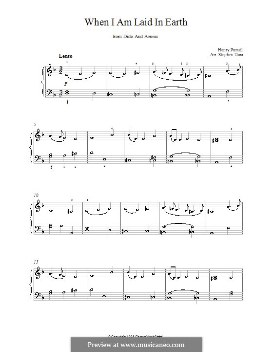 When i. Перселл Ария Дидоны Ноты. When i'm laid in Earth Ноты. Henry Purcell when i am laid in Earth Ноты для фортепиано. When i am laid in Earth Ноты.