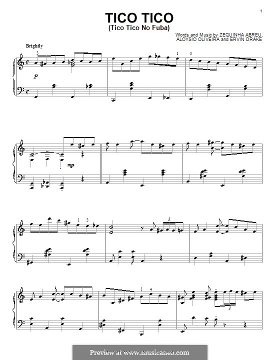 tico tico no fuba piano sheet music pdf
