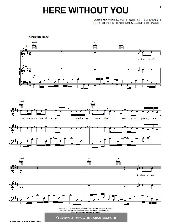 Here without you 3. Here without you 3 Doors. Here without you Ноты для фортепиано. I Love you Baby Ноты. Here without you 3 Doors down Ноты.