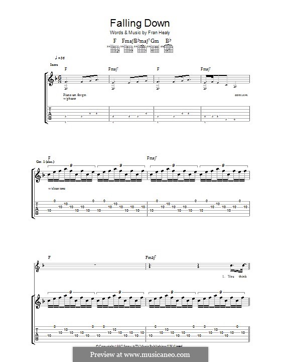 Falling табы. Falling down табы гитара. Fallen down Ноты. Fallen down Guitar Tabs. Табулатура Falling down.