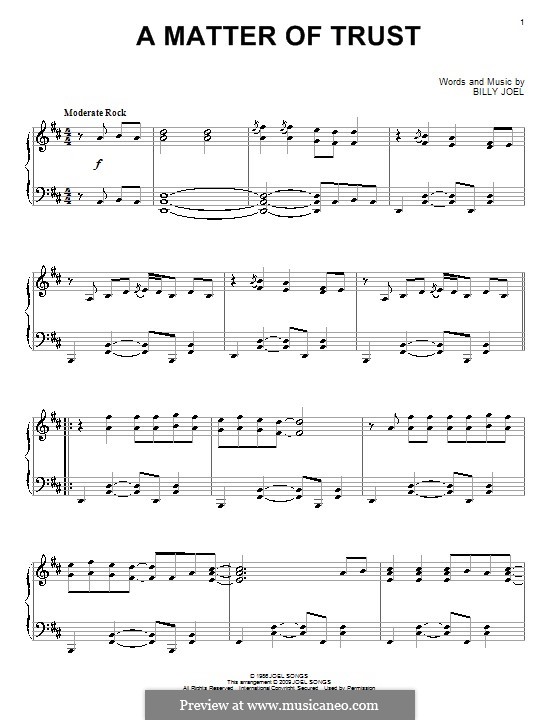 A matter of course. Billy Joel - a matter of Trust Ноты. A matter of Trust Ноты. A matter of Trust Билли Джоэл. Песня Билли Джоэла a matter of Trust Ноты для фортепиано.