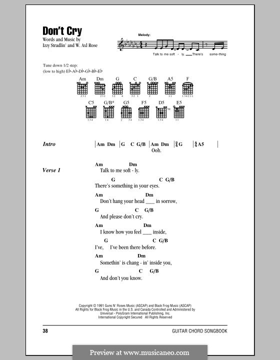 Cry перевод. Don't Cry табы для гитары. Don, t Cry аккорды. Guns n Roses don't Cry Ноты. Guns and Roses don't Cry Ноты.