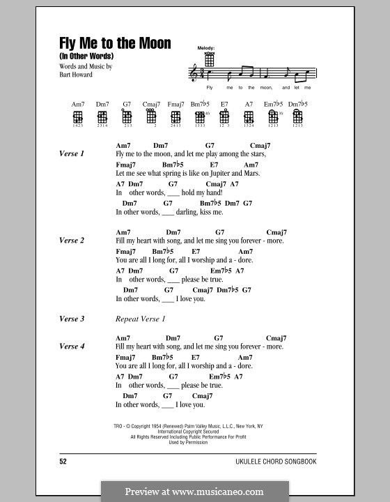 Fly Me to the Moon (In Other Words): Для укулеле by Bart Howard.