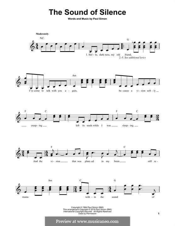 Саунд оф сайленс перевод. Sound of Silence Ноты. Ноты для фортепиано the Sound of Silence - Simon & Garfunkel. Simon Garfunkel the Sound of Silence Notes. The Sound of Silence Simon Garfunkel Ноты.