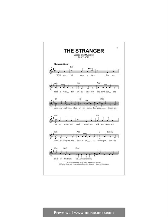 B. Joel: The Stranger ноты на MusicaNeo