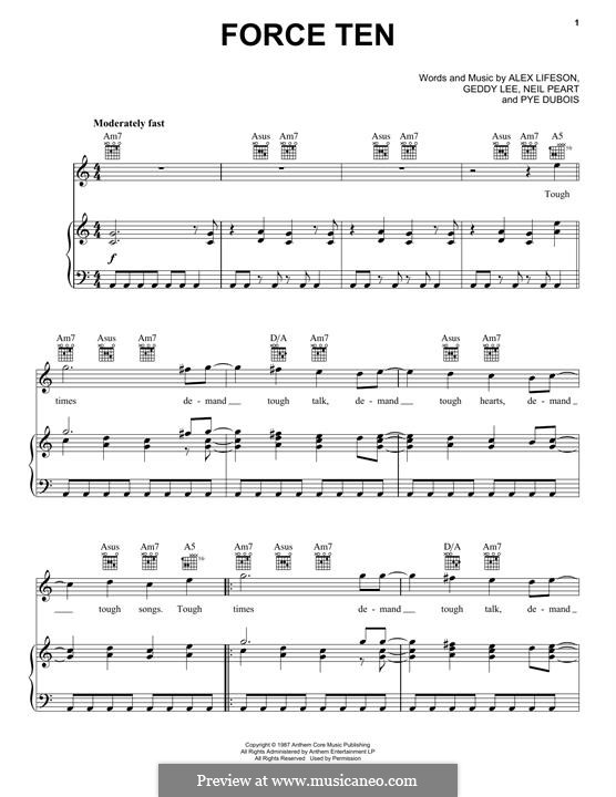 Rush e piano sheets