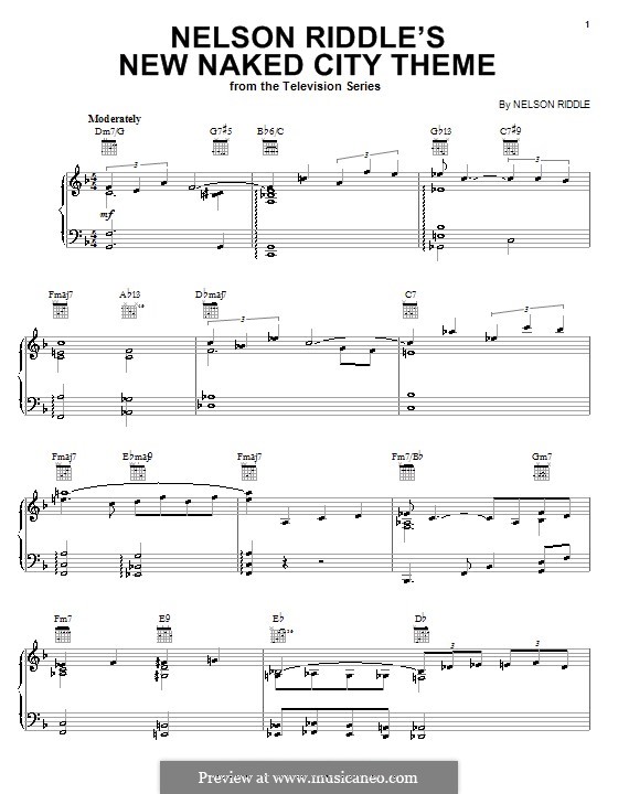 N Riddle Nelson Riddle s New Naked City Theme ноты на MusicaNeo